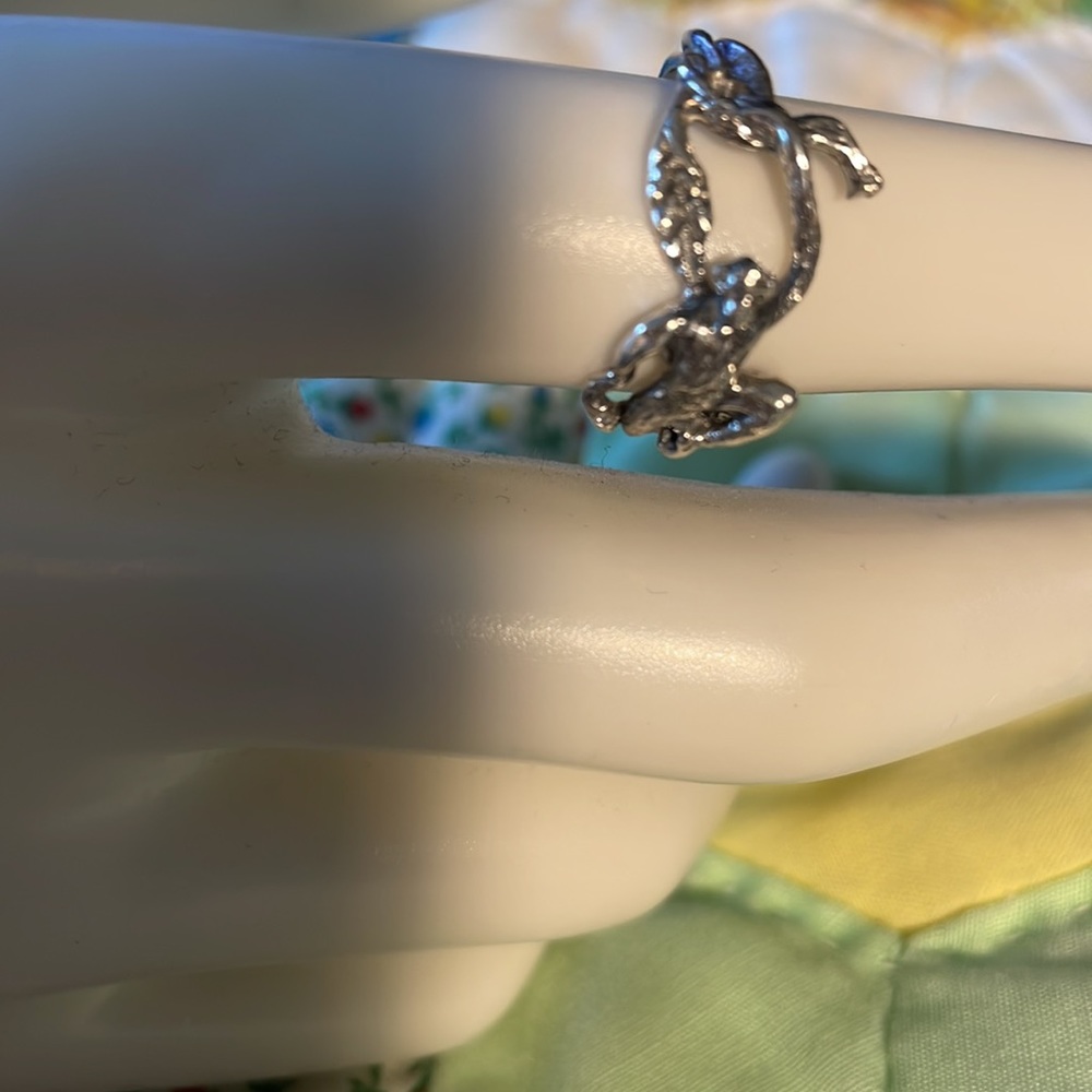 Sterling Silver Monkey Theme Ring Size 6 Fashion Jewelry - Picture 2 of 3